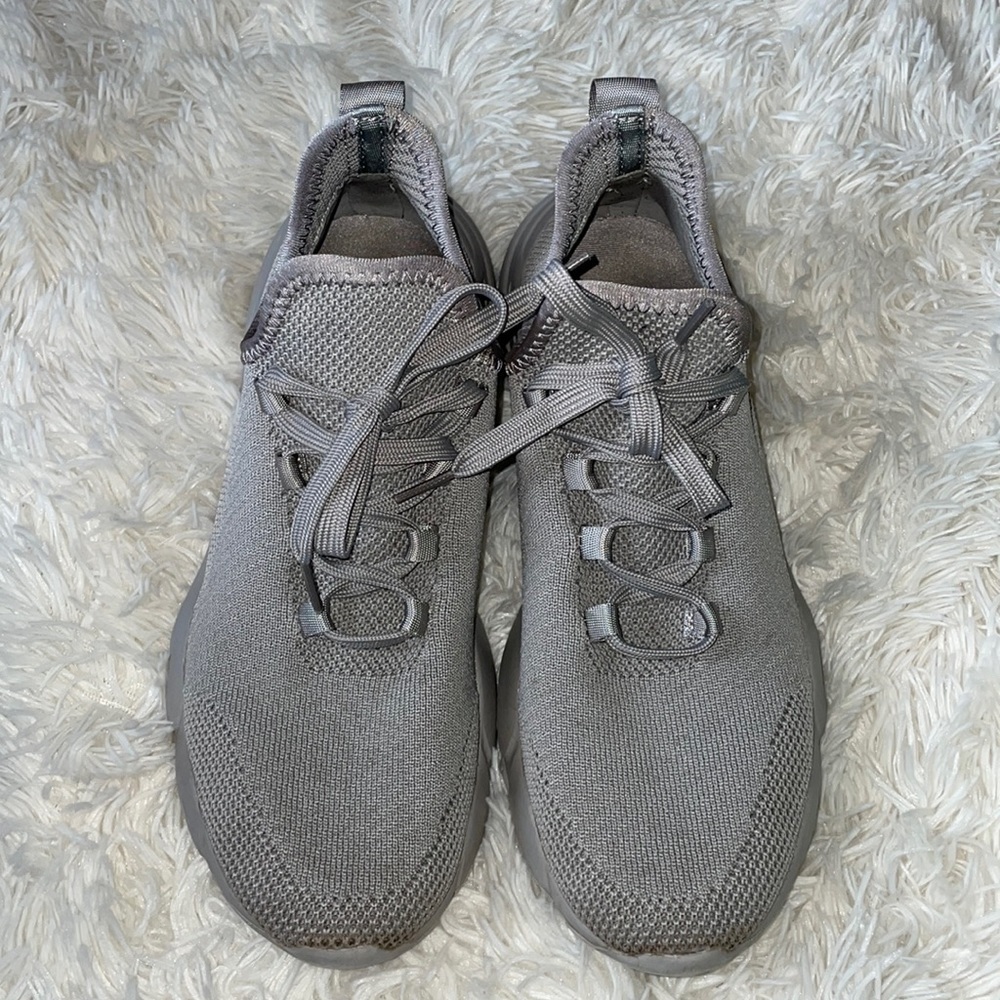 ASOS Knitted Gray Chunky Sole Running Sneakers